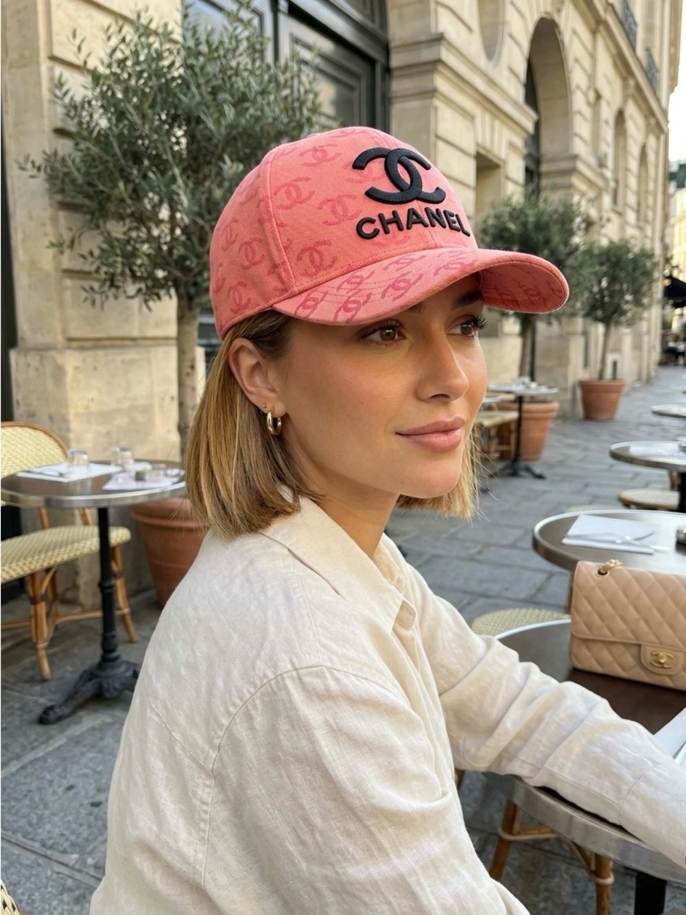 Chanel style baseball hat